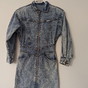 Vintage Wally's Acid Wash Denim Dress